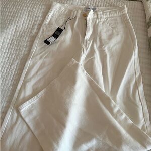 Fashion Nova Ivory Wide Leg Jeans